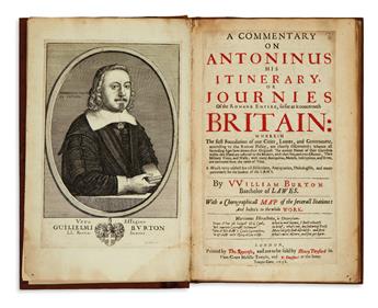 (ANTONINE ITINERARY.) Burton, William. A Commentary on Antoninus his Itinerary . . . so far as it concerneth Britain.  1658